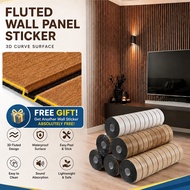 40*300cm 3D Wooden Foam Wall Stickers Trapezoid Living Room Bedroom Self-Adhesive Wallpaper