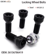 4x For BMW 1/3/5/6/7 Series Z3 Z4 M3 M5 M6 E36 E46 E60 E61 E81 E87 E90 Car Locking Wheel Bolts Lug N