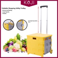 KOJI Foldable 2 Wheels Grocery Trolley Shopping Cart Box Trolley Market Trolley