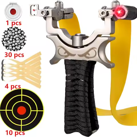 High Precision Shooting Slingsshot Stainless Steel Catapult Outdoor Hunting Slingshot Tool Tirachina