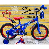 SIAP PASANG / BASIKAL BUDAK / Basikal 16inch /SPIDERMAN / BICYCLE KIDS / Basikal Budak Budak / 16 inch basikal budak