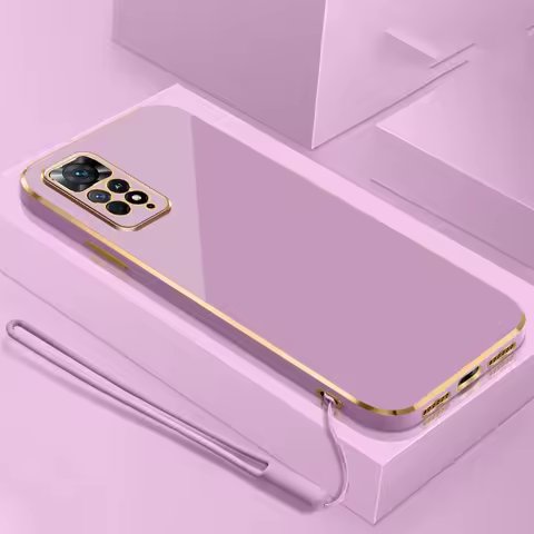 For Xiaomi Redmi Note 11S Case Redmi Note 11 Cover Redmi Note 11 4G Luxury Square Plating Phone Case