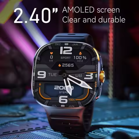 AMOLED 2.4 inch Large Screen Smart Watch Rotate Camera 4G SIM Card Android 10 M99 WIFI GPS APP Downl