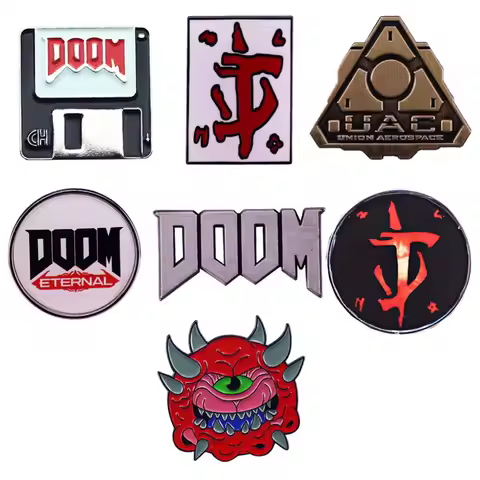 Movie Game Series Badge Metal Enamel Pin Fashion Elements Applied To Clothing Backpack Decorate Broo