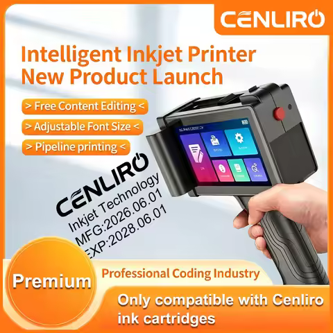 Cenliro CL13P Encrypted Handheld Inkjet Printer 5 Inch HD Touch Screen 12.7mm 600DPI Coding Machine 