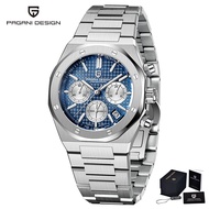 [100% Original Authentic] PAGANI Design 40mm Men's Stainless Steel Watch Men's Quartz Chronograph Me