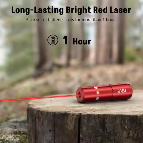 MidTen Bore Sighting Laser 9mm Gauge Laser Bore Sighter with Extra Batteries 9mm chamber ‎Handgun