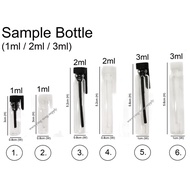 1pc - Clear Glass Bottle/ essential oil bottle, medicine packaging, Sample Bottle, Perfume Bottle (1