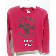 Thick Maroon T-Shirt Top for Men Ages 8,9,10 / ATY781