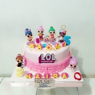 Kue ulang tahun lol surprise fondant cake toys