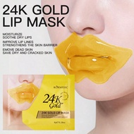5 Pieces 24K Gold Lip Mask For Moisturizing & Reducing Chapped, Smoothing, Fine Lines-Lip Patches Wi