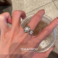 Medieval Silver Ancient Coin Ring Female ins Niche Design Feel Vintage Unique Opening Adjustable Rin