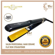 (W/FREE GIFT) AKITZ KERATINER AT-01L Korea Nano Ceramic Professional Premium Flat Iron Straightener