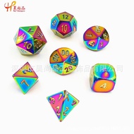 Alloy D6 Metal d20 Cthulhu Dice Set Metal Dice Colorful Enamel Dice Running Group ASNI