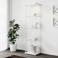 IKEA DETOLF Glass-door cabinet, white 43x163 cm