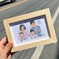 色鉛筆似顏繪 / 4人 / 客製人像畫