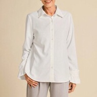 Spring For Women Valentine's Day Office Wear Women Women's Solid Color Front Button Long Sleeve Casu