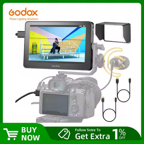Godox GM7S 4K HDMI 7 inch Ultra Bright Camera DSLR Monitor 3D LUT Touch Screen IPS FHD 1920x1080 Vid