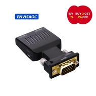 VGA to HDMI Adapter Converter with Audio PC VGA Source Output to TV/Monitor with HDMI Connector