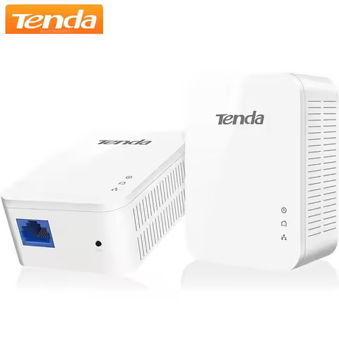 Tenda PH3 Powerline Starter Kit AV1000 Ethernet Adapter Gigabit Port Plug &Play for HD TV Online Gam