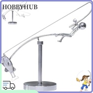 HOBBYHUB The Fisherman Balancing Sculpture, Handmade Gift Kinetic Fishing Sculpture, Creative Desk O