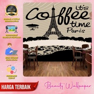 Wallpaper Dinding Custom 3D Premium - Tema Cafe/Coffee/Resto