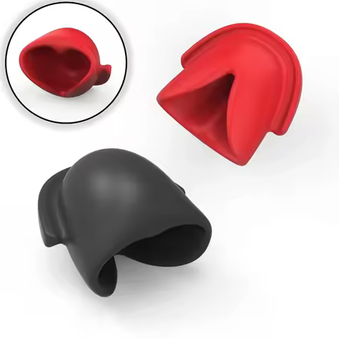 Red/Black Fixed Tongue Gag Ball Invisible Silicone Gag Ball Sm Bondage Erotic Game Props for Couples