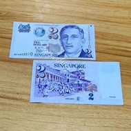 Replika Uang 2 Dolar Singapura / 2 Singapore Dollar / 2 SGD