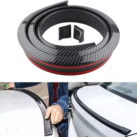 1.5M Car-Styling 5D Carbon Fiber Spoilers Styling DIY Refit Spoiler Universal For BMW Toyota Honda K