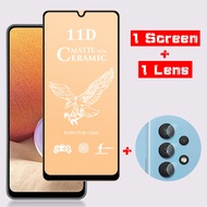 2-In-1 Soft Ceramic Matte Full Tempered Glass + Camera Lens Glass for Samsung Galaxy S23 Ultra Plus A14 Note 10 Lite A72 A52 A52s A32 A02s A12 A10s A10 A20s A20 A30 A30s A50 A50s M31 A70 A01 A11 A31 A51 A71 A21s Screen Protector Film