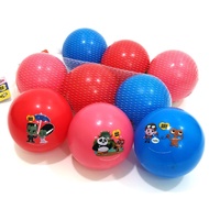 RWRTOY Ball Rubber 3-Color 3-Ball In A Mesh Bag Size 4 Inches BY060