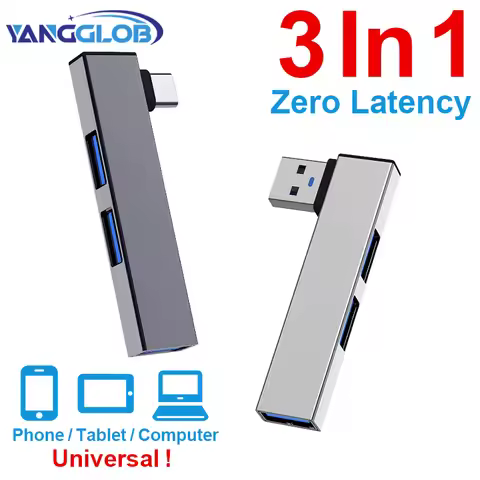 3 in 1 USB HUB OTG USB 3.0/Type-C 3.0 To 3 USB Splitter Hub Speed 5.0Gbps 3 Port Type C HUB for PC L