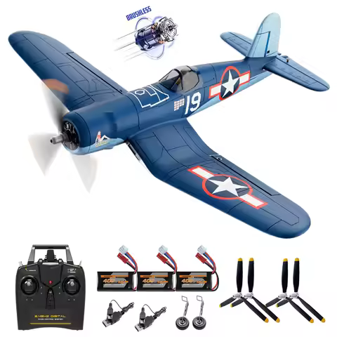 Volantexrc Brushless 500mm F4U Corsair RC Planes for Adults,Upgraded 4-CH RTF RC Plane,One-Key Aerob