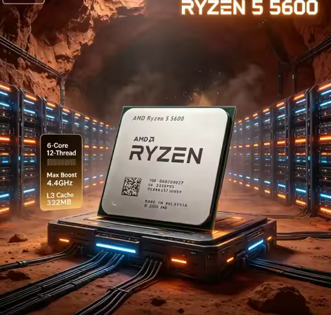 Cost Effective AM4 Upgrade CPU AMD Ryzen 5 5600 6 Cores 12 Threads 7NM Zen3 32MB Cache Desktop PC Ch