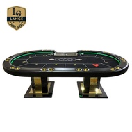 YH Texas Hold'em Poker Table LED High-end Texas-style table with light strip Texas Hold'em Poker Tab