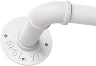 Black Extendable Industrial Curtain Pole Ceiling Mounting, Industrial Panel Curtain Pole 25 mm Diame