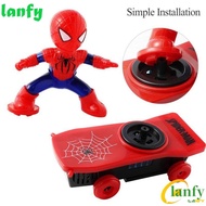 LANFY Spider-man Music Toy For Kids Boys Children's Gift Electronic Music Toys Spider Man Anime Action Figures Children's Toys Acousto-optic Stunt Scooters Automatic Flip