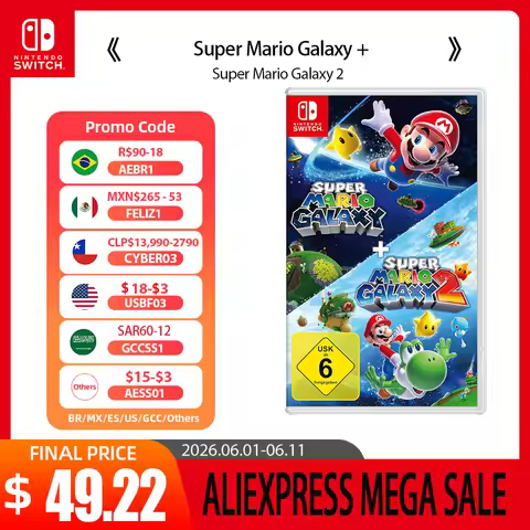 Nintendo Switch Game Deals - Super Mario Galaxy + Super Mario Galaxy 2 - Games Adventure Action and 