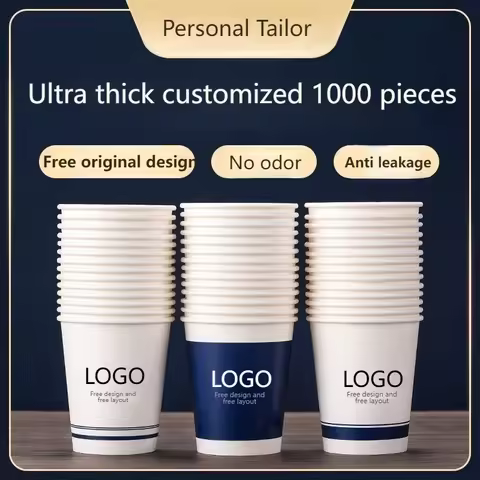 1000pcs 9oz 250ml with lid, with cover 1000 pieces paper cup Personalized Custom，coffee cup，Disposab