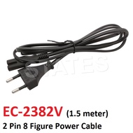 1.5 Meter Euro Plug Electric AC Extension Cord 2 Pin 8 Figure Power Cable - EC-2382V
