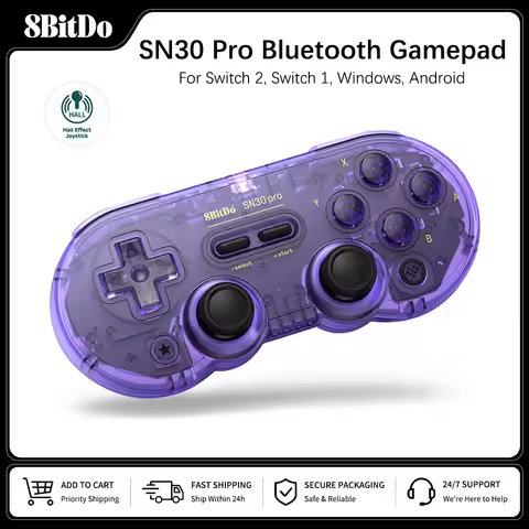 8BitDo SN30 Pro Game Controller for Nintendo Switch 2 Wireless Bluetooth Gamepad for Android MacOS S