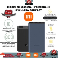 [SG Ready Stock] XIAOMI Powerbank 3 / Ultra Compact 3 22.5W 10000mAh USB Type C Fast Charge Portable PB100DZM Charger