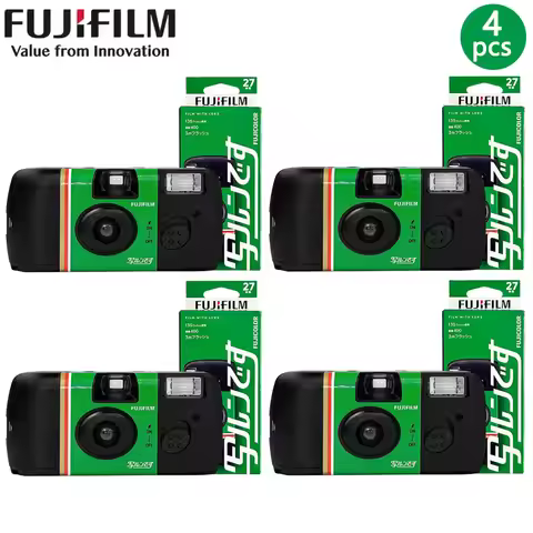 1-6PCS Fujifilm QuickSnap ACE 400 Power Degrees with Flash 27 Photo Exposures Single Use One Time Us