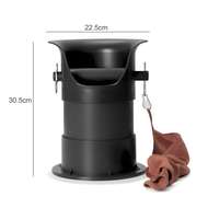 Knock Box ถังเคาะกากกาแฟ ทรงสูง แบบตั้งพื้น พร้อมผ้าทำความสะอาด มีให้เลือก 2 ขนาด