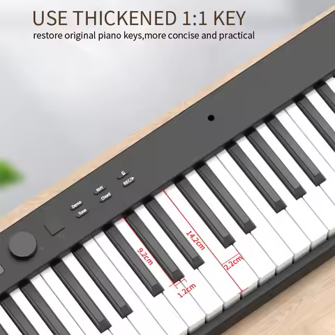 88-Key Foldable Piano Portable Electronic Keyboard Built-in Battery MIDI For Adults Beginners Entry-