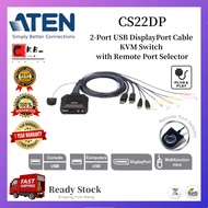 ATEN CS22DP 2-Port USB DisplayPort Cable KVM Switch with Remote Port Selector