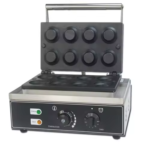 Eight Hole Egg Tart Skin Machine Tower Shell Crispy Baked Cake Snack Machine Electric Non Stick Egg 