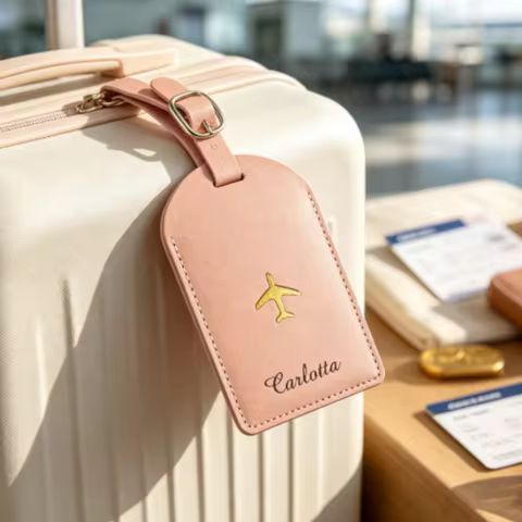 Personalized Custom Name Letter Luggage Tag, Fashion Solid Color Baggage Tag for Airline Travel Iden