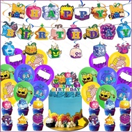 NS5 Blox fruits Themed Decoration Celebrate Happy Party Banner CakeTopper Balloon Scene Arrangement 