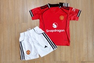 ชุดบอลเด็ก (เสื้อ+กางเกง) แมนยู 3 สี ปี 2025-26 (3A) เกรดแฟนบอล เพิ่มเบอร์ชื่อด้านหลังได้